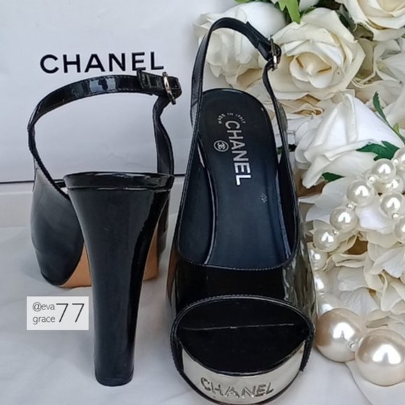 CHANEL Shoes - Chanel Stunning Open Toe Pumps!